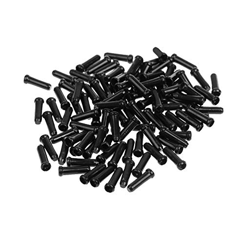 EACOZY Bike Cable Caps, Black Crimps, Brake Cable End Tips for Road Mountain Bicycle, Pack of 50 - Image 1