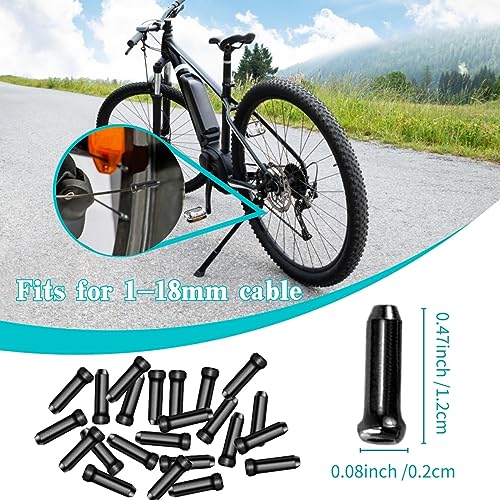 EACOZY Bike Cable Caps, Black Crimps, Brake Cable End Tips for Road Mountain Bicycle, Pack of 50 - Image 4