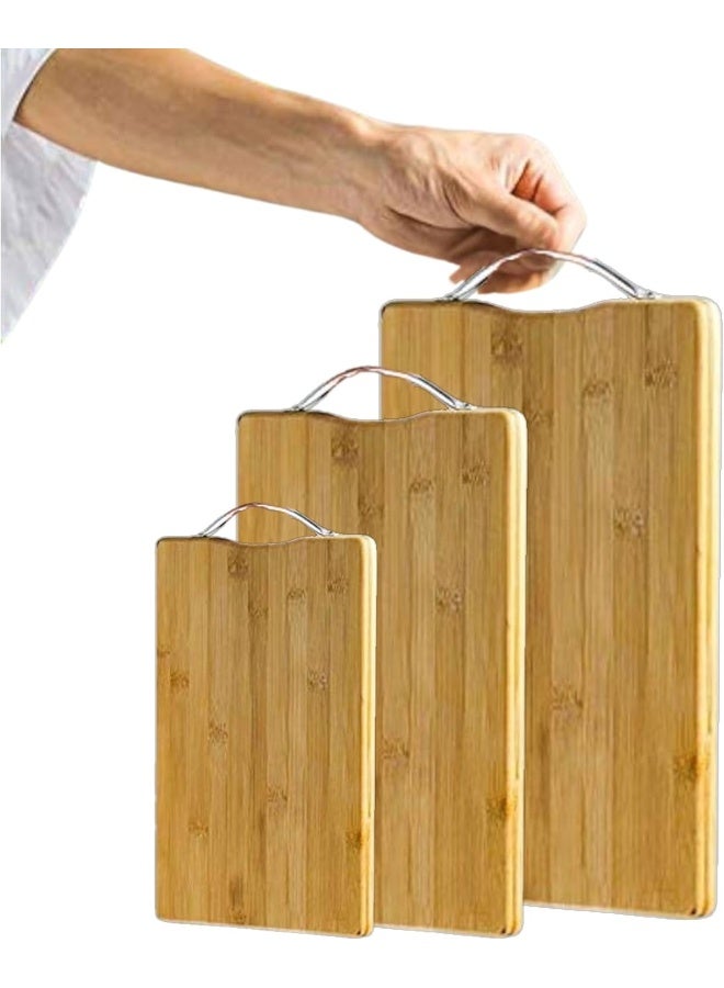 HASANAT ESSENTIALS Hasanat Essentials 3 Pcs Bamboo Chopping Board Set  - Image 1