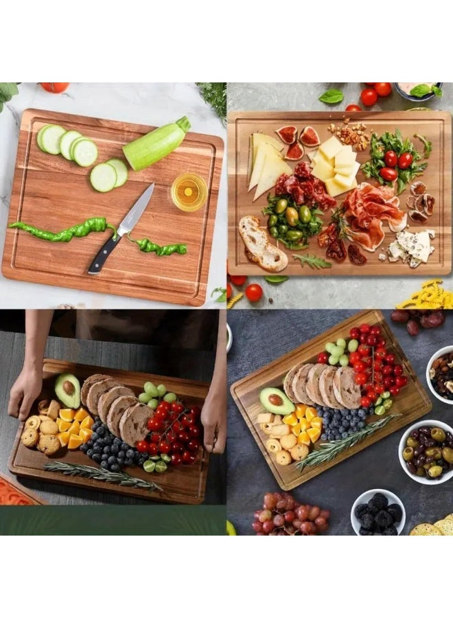 HASANAT ESSENTIALS Hasanat Essentials 3 Pcs Bamboo Chopping Board Set  - Image 5