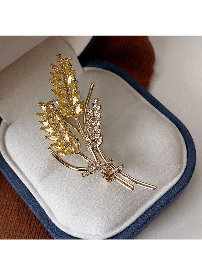 بيوند آذان من بروش القمح ، دبابيس بروش مضادة للصدأ ومضادة للبهتان ، مشبك وشاح الصدار للنساء الفتيات (ذهبي) - Image 2