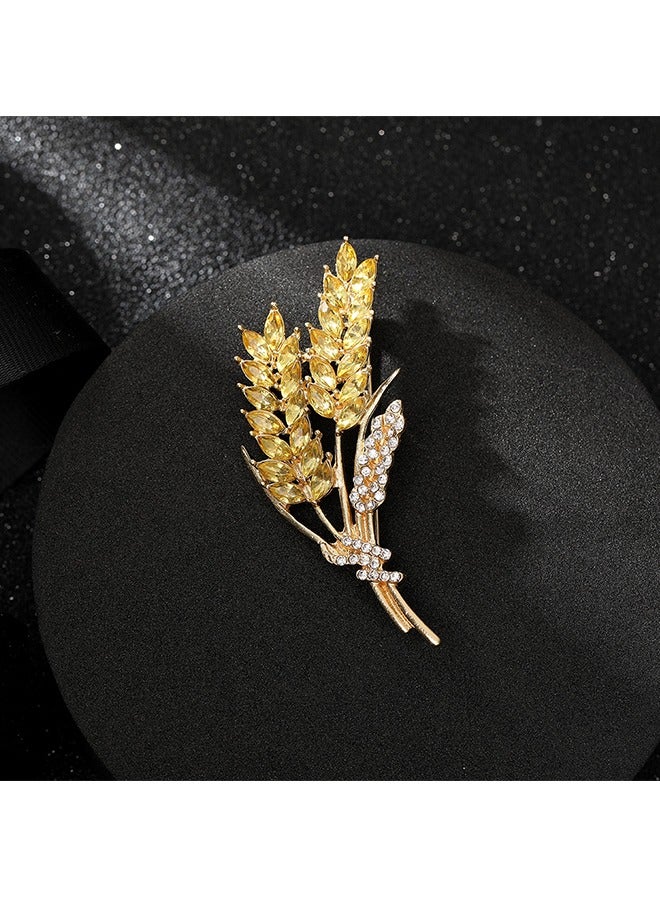 بيوند آذان من بروش القمح ، دبابيس بروش مضادة للصدأ ومضادة للبهتان ، مشبك وشاح الصدار للنساء الفتيات (ذهبي) - Image 4