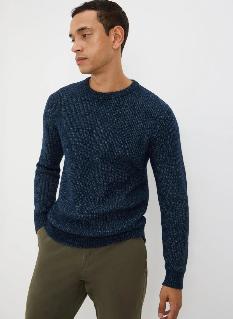 Matalan Navy Ribbed Crew Jumper