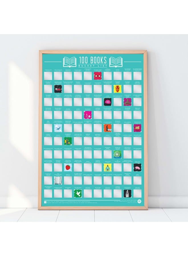 Gift Republic 100 Books Scratch Off Bucket List Poster - Image 2