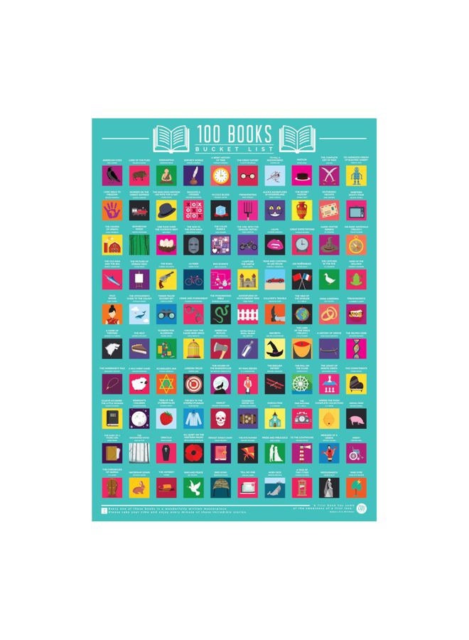 Gift Republic 100 Books Scratch Off Bucket List Poster - Image 4