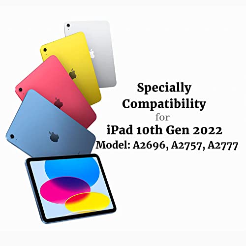 TopEsct Kids Case for iPad (A16) 11th Gen 11" 2025, iPad 10th Gen 10.9" 2022 with Tempered Glass Screen Protector, Silicone Shockproof Case Comes with Strap (Rainbow) - Image 2