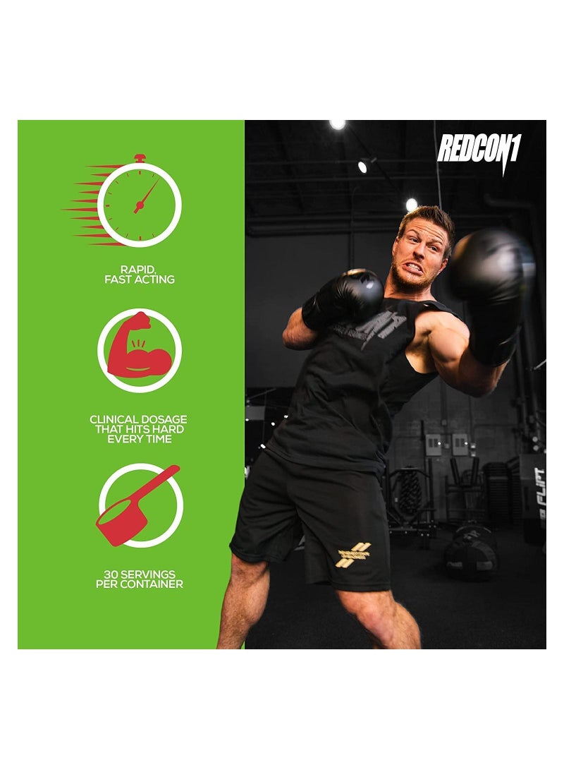 REDCON1 Total War Pre Workout Powder, Green Apple , Beta Alanine + Citrulline Malate Vegan & Keto Friendly Preworkout for Men & Women with 320mg of Caffeine - Fast Acting HMB (30 Servings) - Image 2