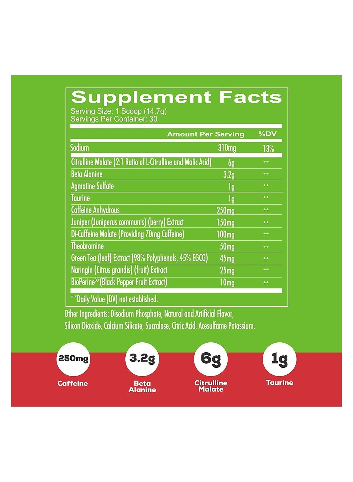 Redcon1 Total War Pre Workout Powder, Green Apple , Beta Alanine + Citrulline Malate Vegan & Keto Friendly Preworkout For Men & Women With 424Mg Of Caffeine - Fast Acting Hmb (30 Servings)