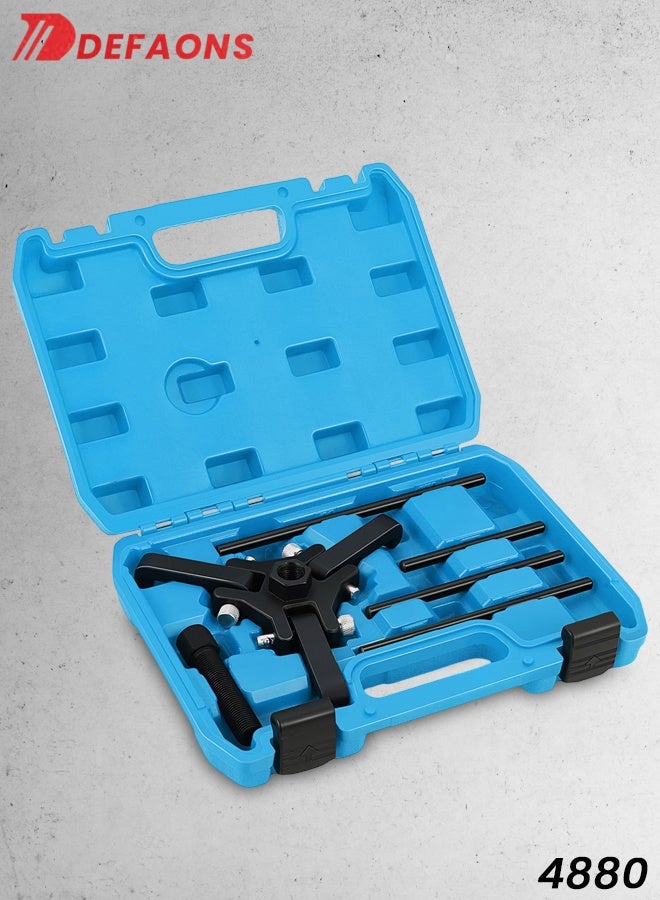 DEFAONS 4880 Heavy Duty 6pcs Harmonic Balancer Puller Kit w/ C Frame Press, Adapters & Receiving Tubes for 2WD/4WD Cars, Light Trucks, Vans, and Brake Anchor Pins Removal/Installation - Image 1