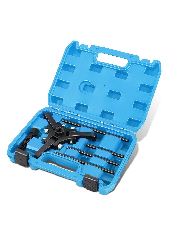 DEFAONS 4880 Heavy Duty 6pcs Harmonic Balancer Puller Kit w/ C Frame Press, Adapters & Receiving Tubes for 2WD/4WD Cars, Light Trucks, Vans, and Brake Anchor Pins Removal/Installation - Image 4