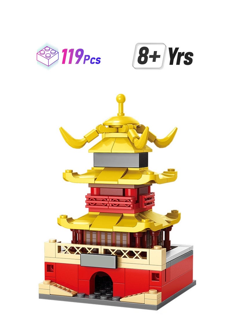 Yueyang Tower 119pcs Street View Series Building Blocks Assembly Kit Games And Engineering Toys, Home Decoration, Building Model Creative Gifts - Image 1