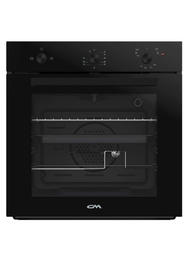 CM METRO 60CM Built-in Gas Oven, 72L Capacity, Gas Oven & Grill, 4 Functions, Rotisserie, Auto Ignition, Thermostatic Control, FFD, Double Glass Door, A Energy Class, 1 Grid & 1 Deep Tray Included - Image 1