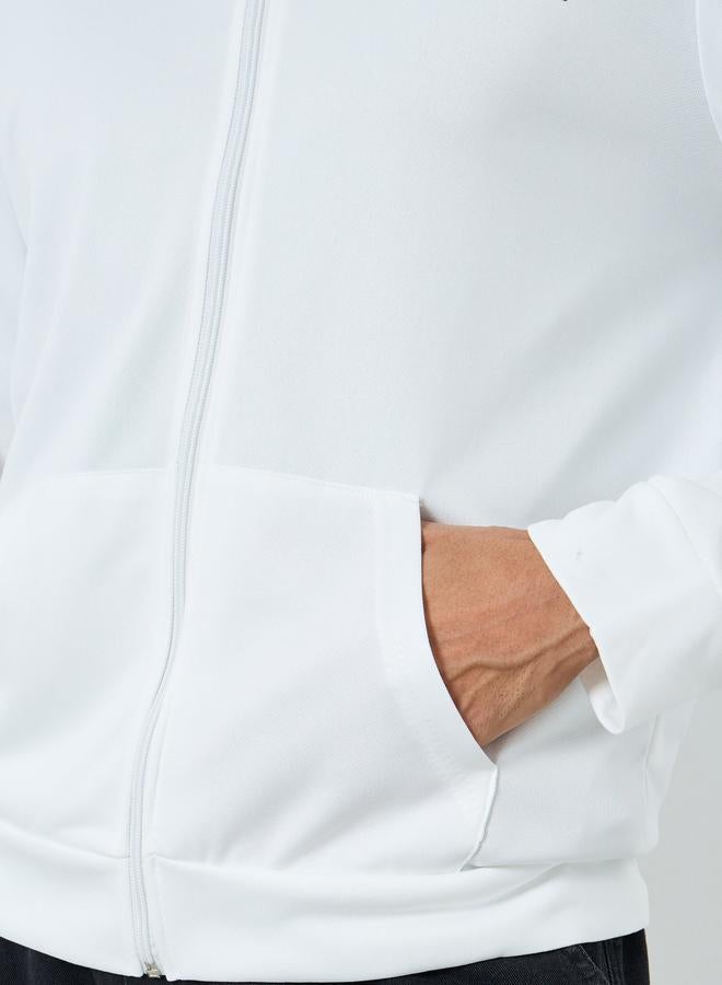 Take Two Men White Slogan Print Hooded Jacket - Image 5