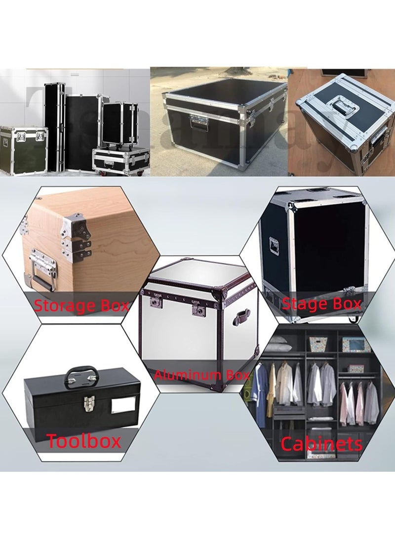 KASTWAVE 2Pcs Box Handles Spring Folding Handle Metal Chest Handle Flight Case Handle, Stainless Steel Spring Loaded Box Handle Luggage Hardware for Toolbox Storage Boxes Replacement (122x41mm) - Image 3