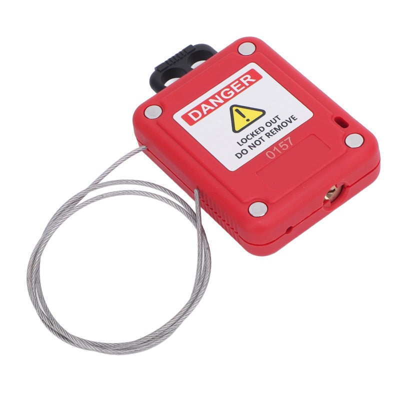 BOZZYS Adjustable Cable Lockout Stainless Steel PVC Coated Self Locking Cable Lock - Versatile Locking Solution with Automatic Locking Mechanism for Industrial Equipment Safety - Image 5