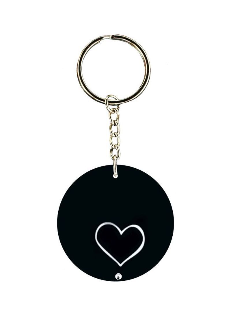 RKN Double Sided Heart Printed Keychain