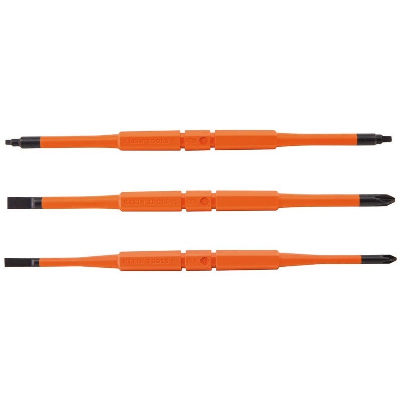 Klein Tools 13157 Insulated Screwdriver Blades Interchangeable SingleEnd Replacement Blades for Klein Insulated Screwdrivers 3Pack
