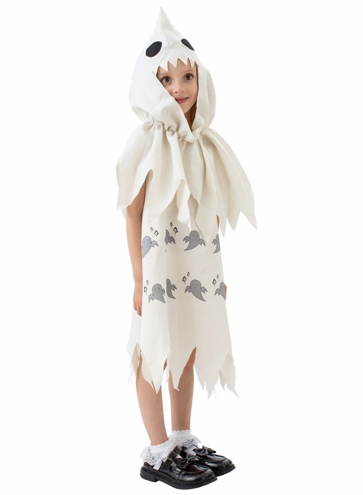 Loquat party horror performance costume ghost face white little cloak stage children's - Image 3