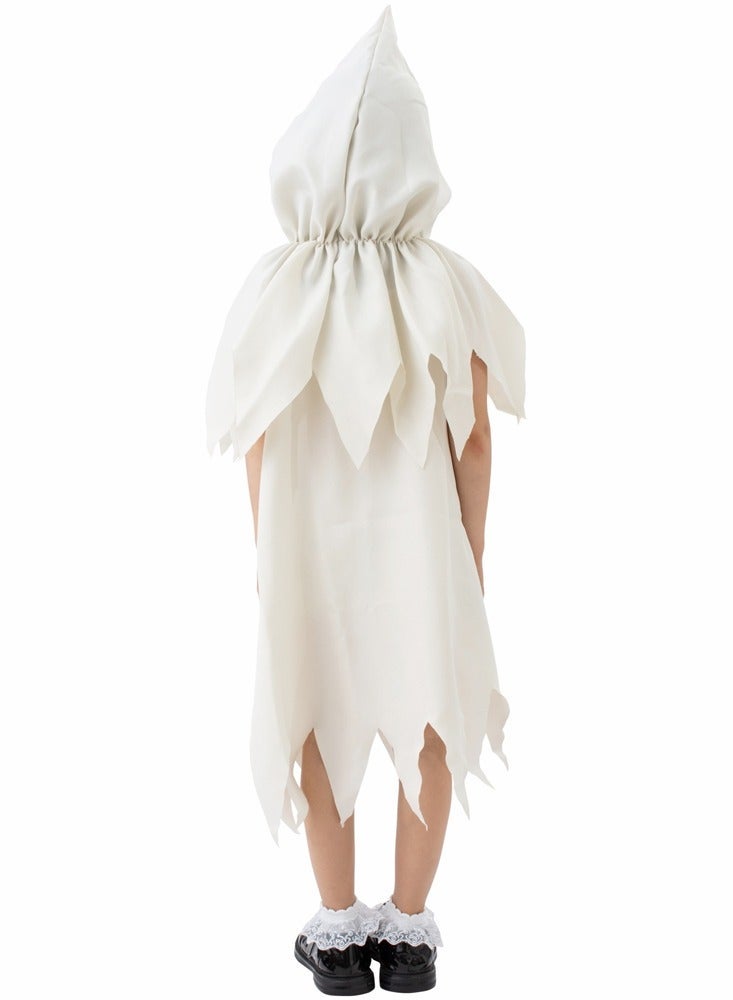 Loquat party horror performance costume ghost face white little cloak stage children's - Image 4