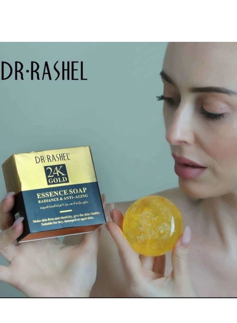 DR. RASHEL 24k Gold Radiance And Anti Aging Soap 100 grams - Image 2