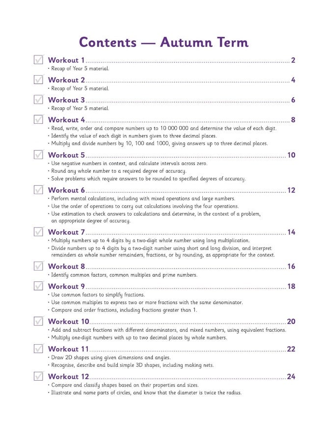 KS2 Maths 10-Minute Weekly Workouts - Year 6  - Image 4