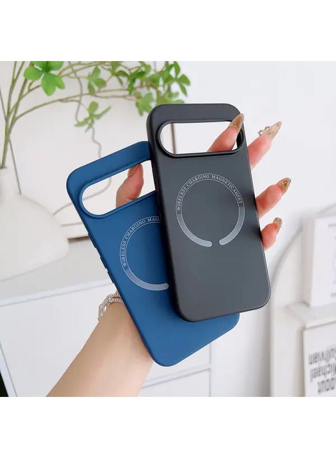 Dark Green Magnetic Shockproof TPU Phone Case For Google Pixel 9 Pro Minimalist Design - Image 3