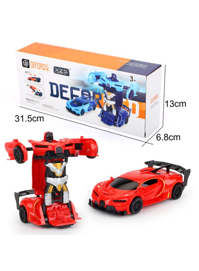 Two-way Simulation Impact Deformation Remote Control Car Bujia Two-channel Model Toy King Kong Battery Version Gift Box Color Box-Color:Orange-Proportion:1:22 Sealed Box  - Image 5
