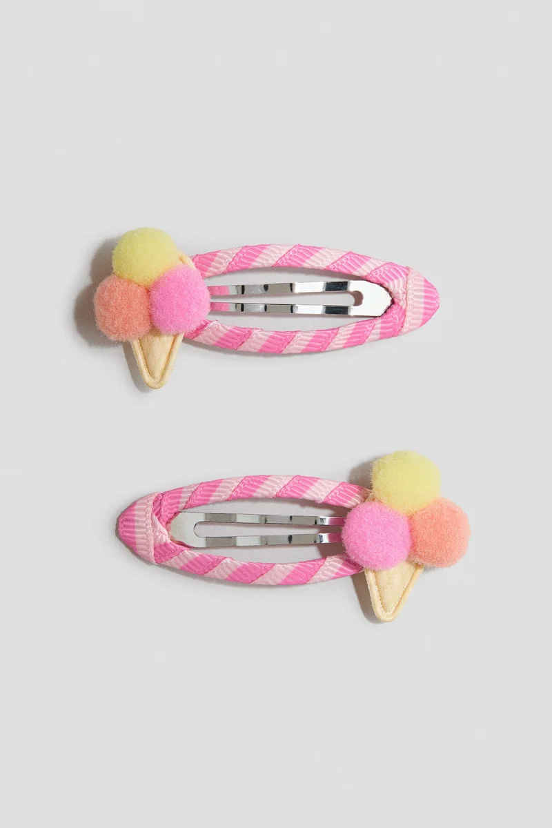 H&M 2-pack appliquéd hair clips