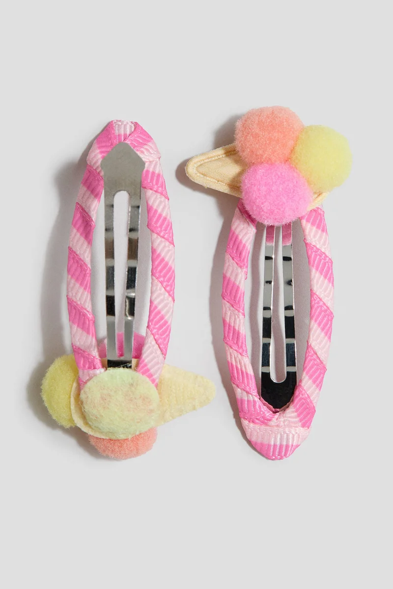 H&M 2-pack appliquéd hair clips