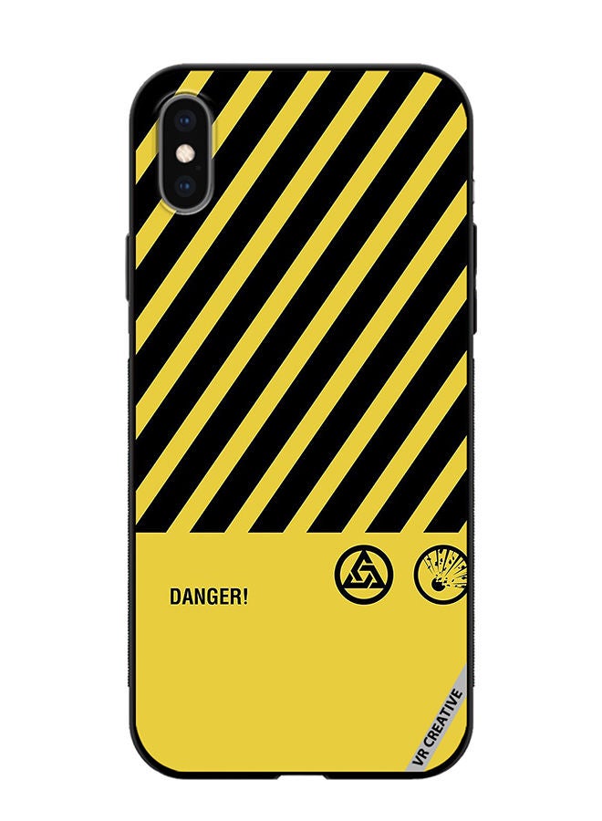VR CREATIVE Protective Case Cover For Apple iPhone X/XS Danger Sign Design Multicolour - Image 1