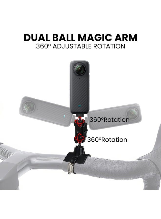 CamKix BarGrip Universal Roll Bar Camera Mount Clamp for Action Cams – Fits 1”–2” Round, Square & Profile Bars | 360° Adjustable Dual Ball Arm | Compatible with GoPro, Insta360, DJI | For UTVs, ATVs, Boats - Image 4