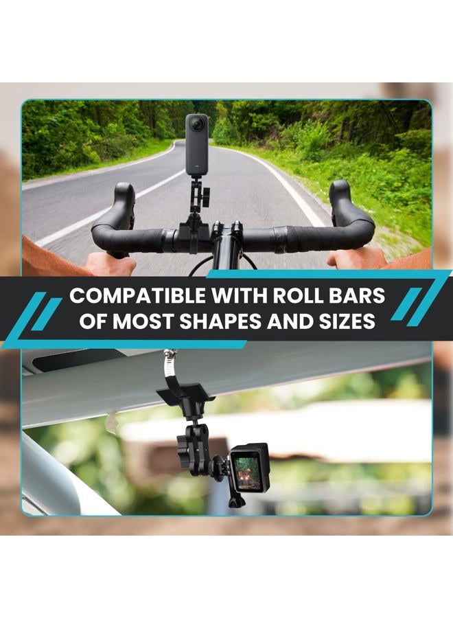 CamKix BarGrip Universal Roll Bar Camera Mount Clamp for Action Cams – Fits 1”–2” Round, Square & Profile Bars | 360° Adjustable Dual Ball Arm | Compatible with GoPro, Insta360, DJI | For UTVs, ATVs, Boats - Image 5
