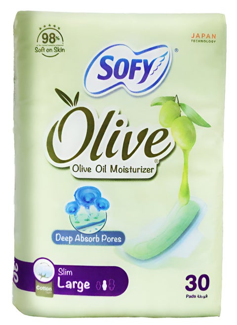 Olive Oil Moisturizer Slim Large 30 Pads Set