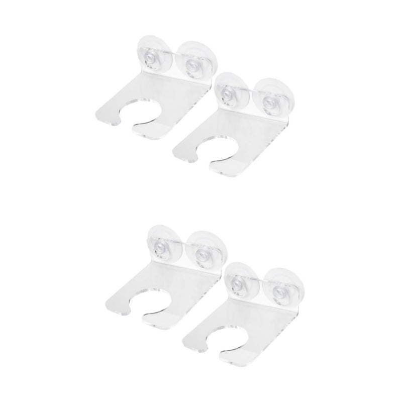 Acrylic Bathtub Wine Glass Holder 2 Sets Suction Cup Design For Shower And Bathroom - Image 2