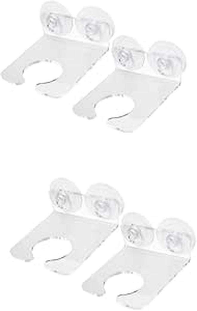 Acrylic Bathtub Wine Glass Holder 2 Sets Suction Cup Design For Shower And Bathroom - Image 1