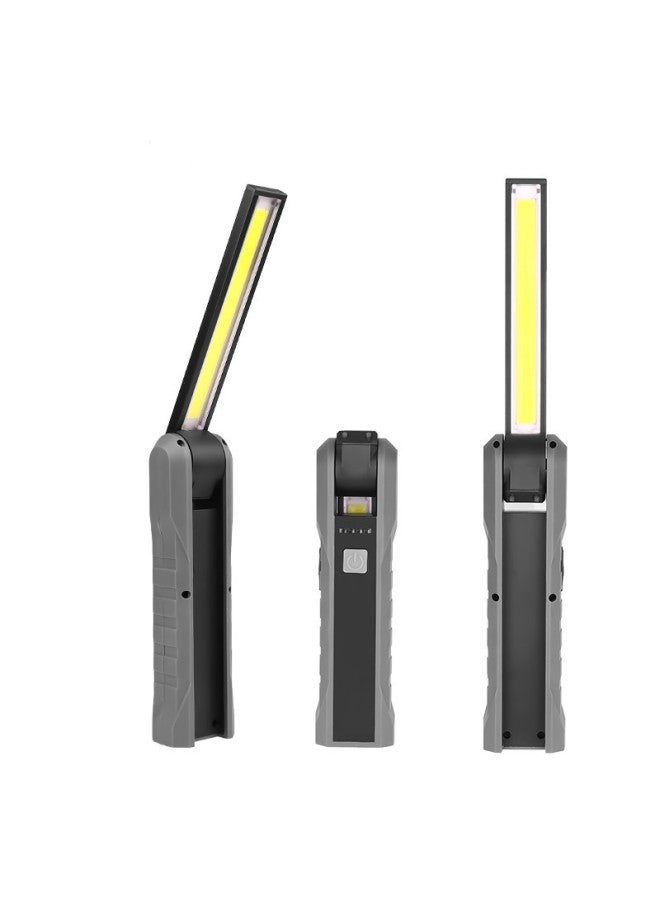 Loquat Multifunctional COB LED Foldable With Magnet Warning USB Charging Strong Light Work Light Car Inspection Light-Color:8003 Yellow - Image 3
