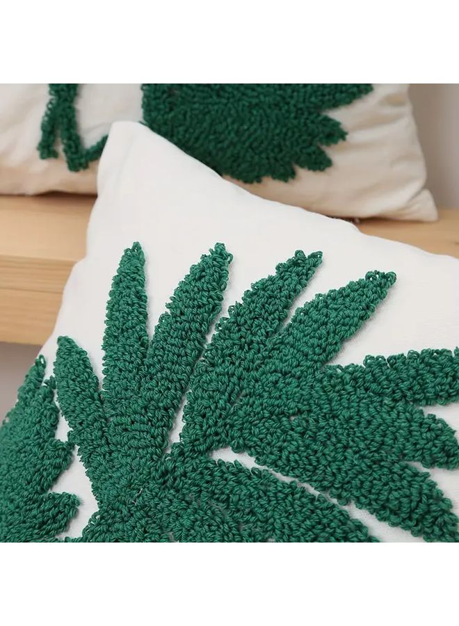 Green Tropical Leaf Throw Pillow Cover 18x18 Inch Zipper Closure Sofa Couch Bedroom Decor - Image 5