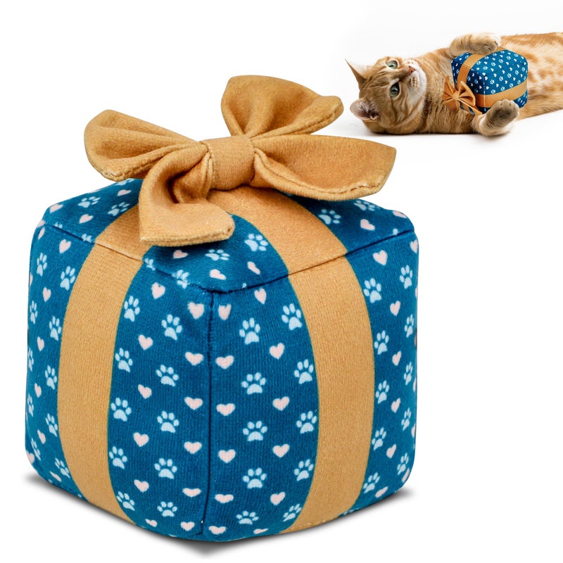 PUPROAR Gift Box Cat Toy Cat Birthday Toy with Catnip and Crinkle Cute Indoor Gift for Cats - Image 2