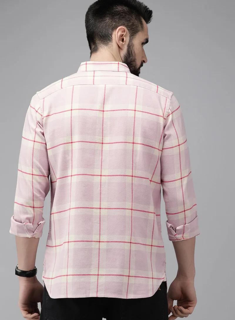 THE BEAR HOUSE Men's Cotton Shirt | Casual & Formal Long Sleeve Slim Fit | Classic Button-Down, Office & Everyday Wear, Comfortable & Breathable Fabric