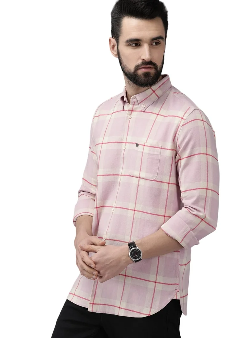 THE BEAR HOUSE Men's Cotton Shirt | Casual & Formal Long Sleeve Slim Fit | Classic Button-Down, Office & Everyday Wear, Comfortable & Breathable Fabric