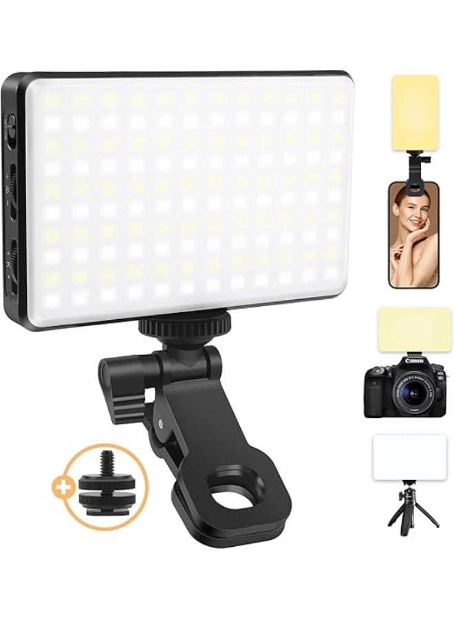 Rechargeable LED Video Light with 120 Lamps – 3000mAh Battery, Dimmable 2500K–9000K, CRI 95+ – Cold Shoe Mount for Camera, Mobile, iPad, Laptop, TikTok, and Live Streaming  - Image 1