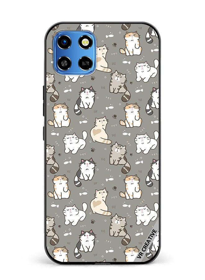 VR CREATIVE Protective Case Cover For Infinix Smart 6 HD Cat Pattern Design Multicolour - Image 1