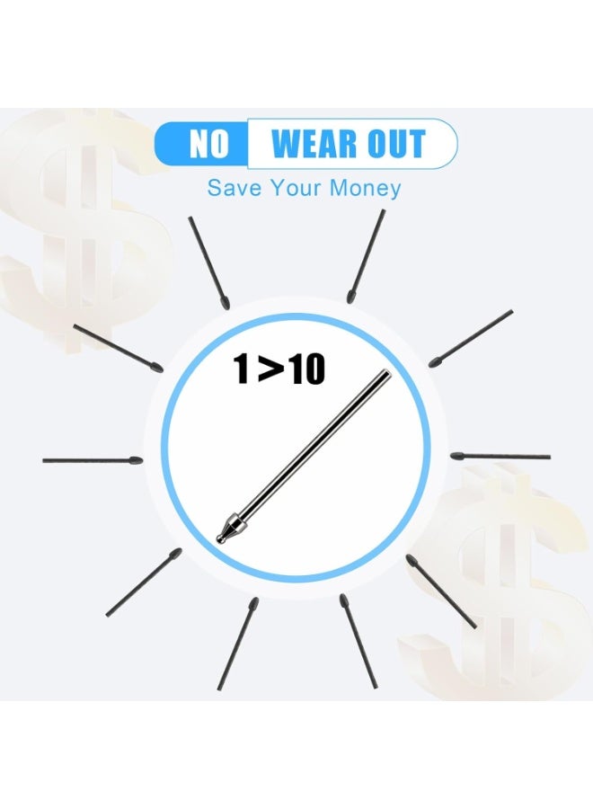 No Worn Out Titanium Alloy Fine Point Replacement Pencil Nibs, Compatible with King Write Samsung Tab S7,S8,S9 Pen Stylus, Accurate Control Pencil Tips fits for King Write EMR Pen (2 Pcs) - Image 4