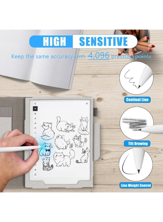 No Worn Out Titanium Alloy Fine Point Replacement Pencil Nibs, Compatible with King Write Samsung Tab S7,S8,S9 Pen Stylus, Accurate Control Pencil Tips fits for King Write EMR Pen (2 Pcs) - Image 3