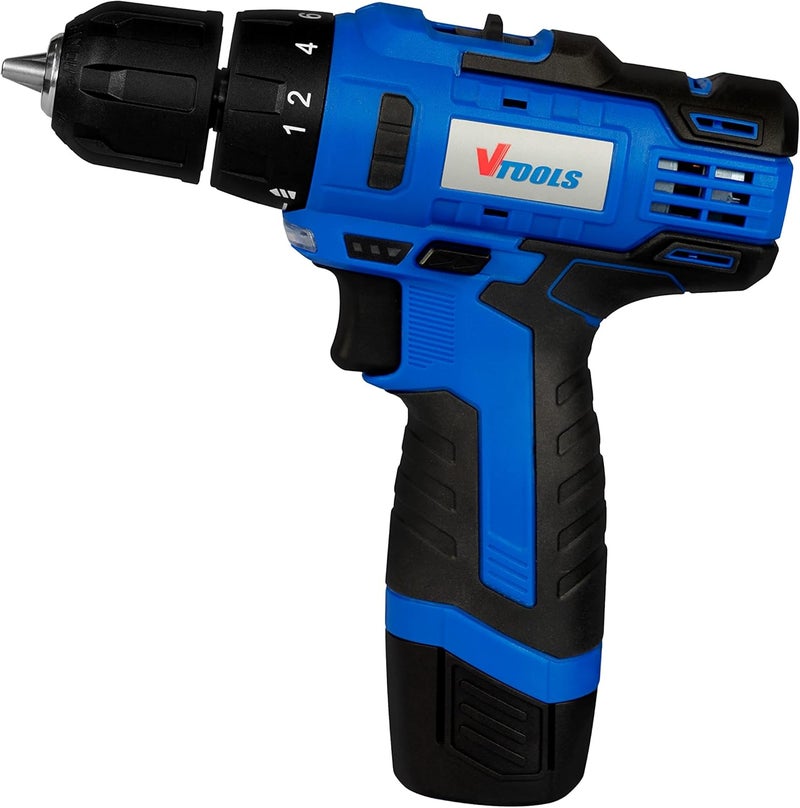VTOOLS 12V 1.5 Ah Cordless Drill Driver For Drilling And Fastening,Blue,Vt1202 - Image 4