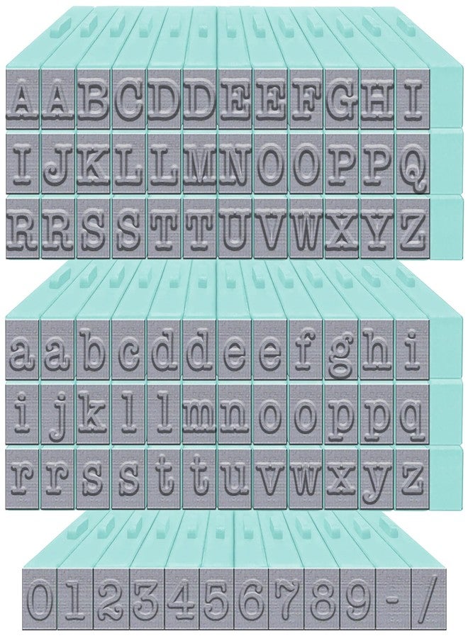Contact Crafts Pegz Clickable - Connectable Alphabet Stamps American Typewriter Font Uppercase, Lowercase & Numbers Medium Size 90 Pieces - Image 2