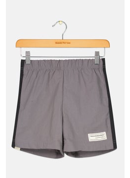 The Giving Movement Toddlers Girl Brand Logo Shorts, Dark Grey  - Image 1