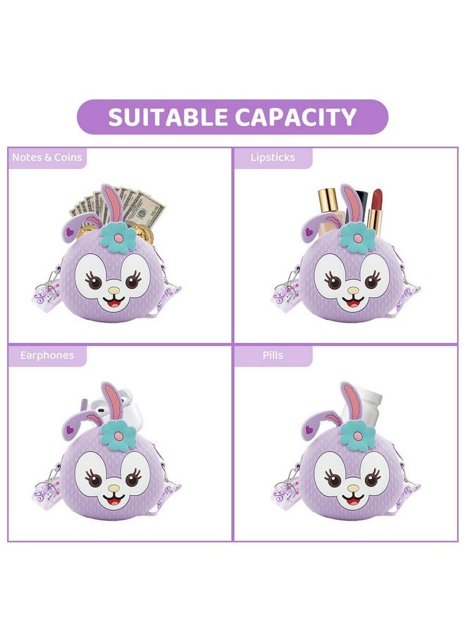 PALAY® Purse For girls, Mini Adorable Stella-Lou Silicone Sling Shoulder Bag For Girls: Durable, Adjustable Strap, Vibrant Purple Kids Cartoon Handbag For Keys, Coins, Snacks - Perfect Girl Gift - Image 5