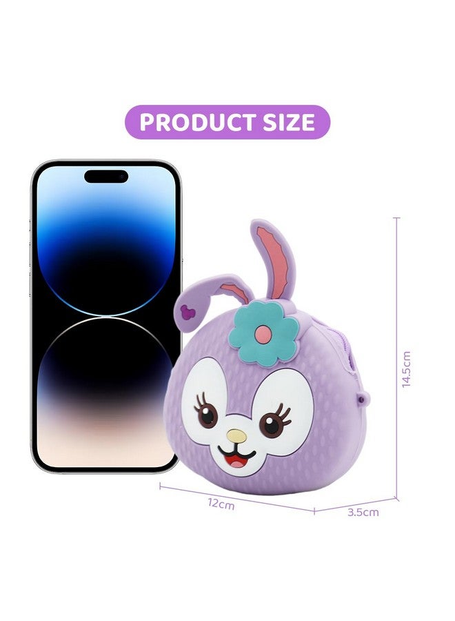 PALAY® Purse For girls, Mini Adorable Stella-Lou Silicone Sling Shoulder Bag For Girls: Durable, Adjustable Strap, Vibrant Purple Kids Cartoon Handbag For Keys, Coins, Snacks - Perfect Girl Gift - Image 2