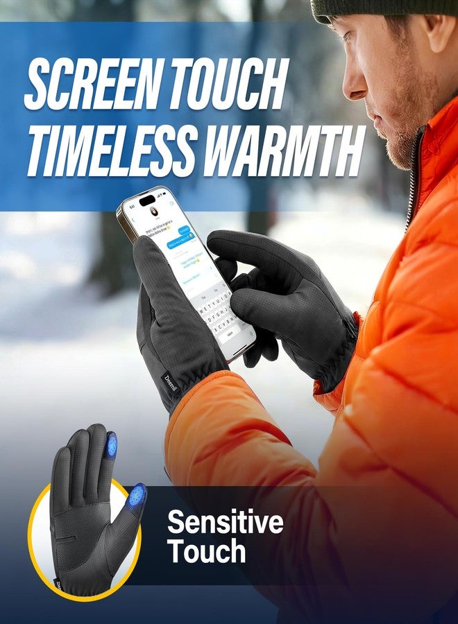 Deemii -10℉ Winter Gloves Men Women Made with 11M Insulation & Plush Lining, Windproof & Water-Resisitant Glove for Cold Weather with Touchscreen Fingers, for Running - Image 4